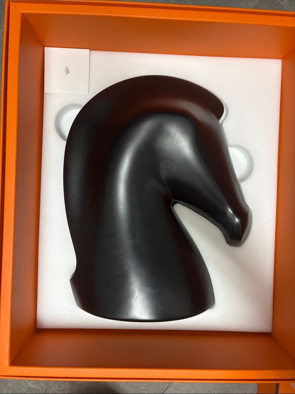 RARE!! Authentic BNIB Hermes Samarcande Black Horse Head (Large)